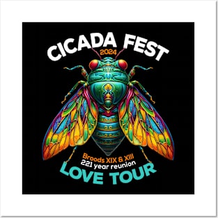 Entomology Cicada Fest 2024 Broods XIX & XIII Love Tour Posters and Art